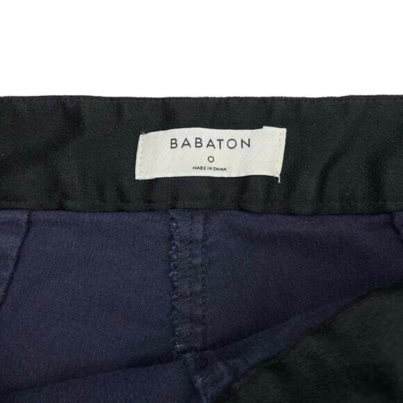 BABATON Aritzia Mitch Corduroy Mid Rise Slim Leg Ankle Pant Sz 0 Blue - Picture 4 of 6